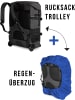 normani normani Rucksack mit Trolleyfunktion 37 L und Regenüberzug in Blau