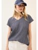 Cecil Shirt mit Crepe-Struktur in Blau