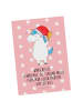 Mr. & Mrs. Panda Wanddeko Einhorn Weihnachtsmann mit Spruch in Rot Pastell
