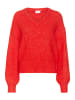 Kaffe Strickpullover KAtrina Loose fit in Fiery Red Melange