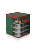 relaxdays Weihnachtskugel-Aufbewahrungsbox in Grün/ Rot - (B)33 x (H)33 x (T)33 cm