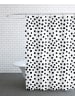 Juniqe Duschvorhang "Dots Black And White" in Gelb & Schwarz