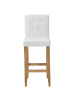 Beliani 2-tlg Barhocker MADISON in Weiß/Braun