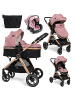 BeBelissimo 3 in 1 Kinderwagen Set Kombikinderwagen - Nicea in Rosa