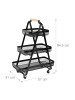 relaxdays Rollwagen in Schwarz - (B)57 x (H)84,5 x (T)31 cm