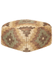 Beliani Pouf MAGURI in Braun/Bunt/Beige - (W) 50 x (H) 30 x (L) 50 cm