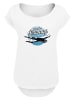 F4NT4STIC Long Cut T-Shirt Pan Am Airways Retro Plane Take Off in weiß