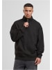 DEF DEF Half-Zip in jet black washed