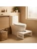 relaxdays Toilettenhocker in Weiß - (B)43,5 x (H)18,5 x (T)28 cm