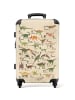 NoBoringSuitCases Suitcase Dinosaurier-Alphabet-Design – hellbrauner
