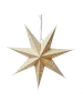 MARELIDA LED Papierstern Samtstern Weihnachtsstern D: 38cm in creme