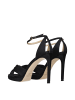 Jimmy Choo Schwarz Satin Plateau Sandalen