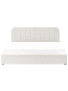 Beliani Doppelbett CHALLANS in Weiß/Schwarz - (W) 188 x (H) 101 x (L) 215 cm
