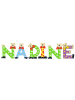 Playshoes Deko-Buchstaben "NADINE" in bunt