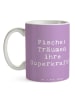 Mr. & Mrs. Panda Kaffeetasse Spruch Fische Kraft mit Spruch in Lavendeltraum