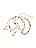 faina Women Charm Necklace in Gold Black