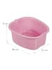 relaxdays 2 x Fußbadewanne in Rosa - (B)33 x (H)15 x (T)38cm