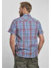 Brandit Short Sleeve Shirt in red/blue