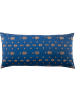 Bassetti Fein Satin Kissenbezug Gold Decor in blau