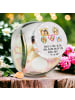 Mr. & Mrs. Panda Süßigkeitenglas Igel Familie mit Spruch in Grau Pastell