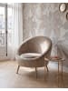 Beliani Sessel LANGA in Beige/Gold - (W) 80 x (H) 81 x (L) 76 cm