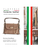 Florence Leder Umhängetasche Florence Tasche taupe, beige ca. 19cm