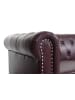 MCW Luxus 2er Sofa Chesterfield Edinburgh, Runde Füße, rot-braun