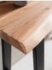 KADIMA DESIGN Konsolentisch | Akazie, 120cm, Massivholz, 2 Metallbeine