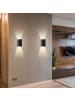 ZMH 2er-Set Wandleuchte LED in schwarz Modern warmweiß 5W IP65 Up Down L 10cm