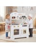 COSTWAY Spielküche mit 17 Zubehörteilen ab 3 Jahren in Weiß