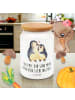 Mr. & Mrs. Panda zuckerdose Pinguin umarmen mit Spruch in Weiß