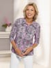 Sieh an! Poloshirt in orchidee-ecru-bedruckt