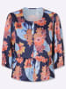 WITT WEIDEN Druckbluse in marine-papaya-bedruckt