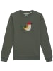 wat? Apparel Sweatshirt Vogel in Khaki