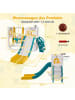 COSTWAY Kinder Rutsche mit Klettergerüst & Schaukel in Gelb