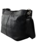 Toscanto Leder Schultertasche, Umhängetasche Toscanto Tasche schwarz ca. 29cm