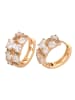 NAEMI Women Earrings in Rose Gold White