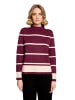 Betty Barclay Feinstrickpullover mit Stehkragen in Patch Dark Red/Beige