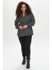 KAFFE curve Langarm-Bluse KCollia in Black / Sand Chain Print