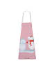 Mr. & Mrs. Panda Backschürze Einhorn Schneemann ohne Spruch in Rot Pastell