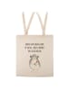 Mr. & Mrs. Panda Stofftasche Chinchilla Blume mit Spruch in Creme