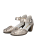 rieker Leder-Sandalen mit Absatz Silber