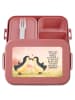 Mr. & Mrs. Panda Aufbewahrungsbox Essen Pinguine Kuss Design mit... in Rot Pastell