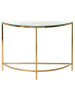 Beliani Konsolentisch ORITA in Weiß/Gold - (W) 111 x (H) 78 x (L) 36 cm