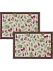 Sander Baumwollmischung, Gewebt, Gobelin Tischset im 2er-Pack Xmas Ornaments in bunt