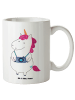 Mr. & Mrs. Panda Tasse mit Henkel Einhorn Fotograf ohne Spruch in Weiß