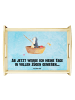 Mr. & Mrs. Panda Holz Tablett Pinguin Angelboot mit Spruch in Eisblau