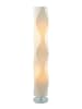 SalesFever Stehlampe 121 cm dimmbar mit Knitter Lampenschirm aus Kunststoff in Weiß