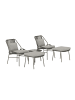 ebuy24 Lounge-Set Zakynthos (5-teilig) Braun 45 x 45 cm