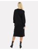 Threadbare Strickkleid THB Harley Cable Knit Midi in Schwarz